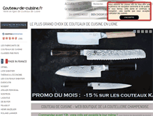 Tablet Screenshot of couteau-de-cuisine.fr